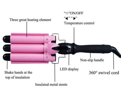 Triple Barrel Hair Curler Iron