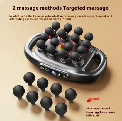 16-Head Deep Tissue Massage Gun