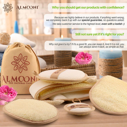 Almooni Natural Egyptian Loofah Body Scrubber